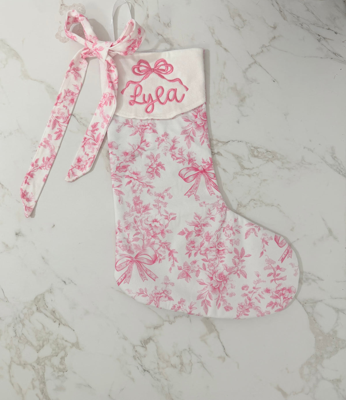 RTS BLANK- Pink Bow Stockings