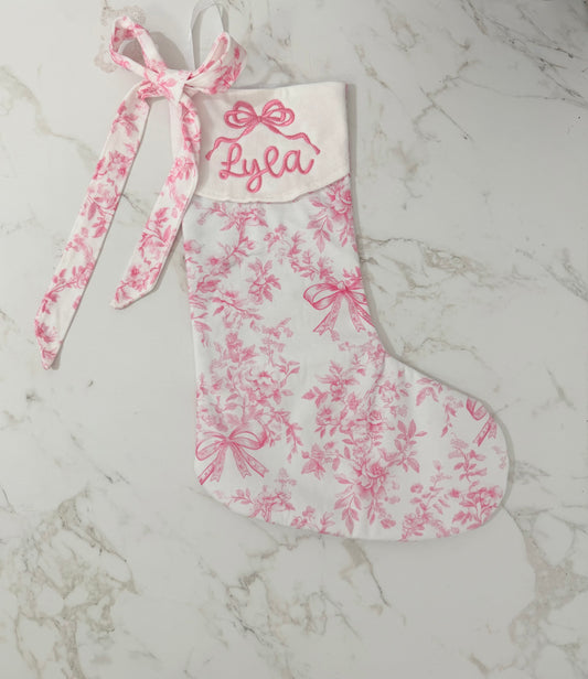 BLANK- Pink Bow Stockings